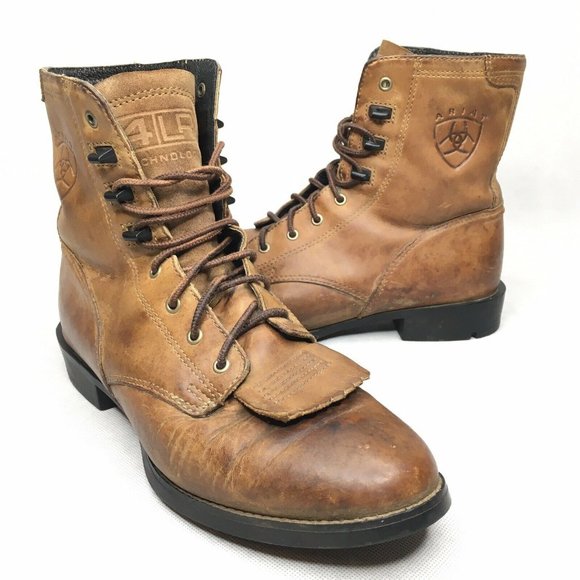 Ariat Shoes - Ariat Heritage Kiltie Roper Western Lace Up Brown